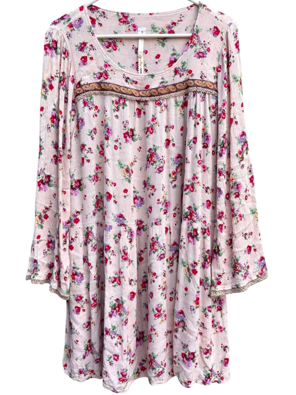 EUC Uncle Frank Floral Tunic Dress Size Small